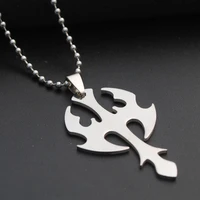5 stainless steel arrow dart ax charm pendant necklace weapon sea god trident lucky super hero sword dart necklace jewelry