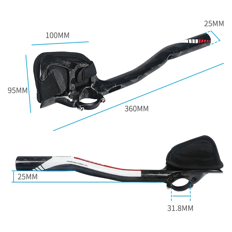 Купить Полностью из углеродного волокна, руль для шоссейного велосипеда, руль для шоссейного остальные поставить руль, аэро углеродный ТТ велосип...