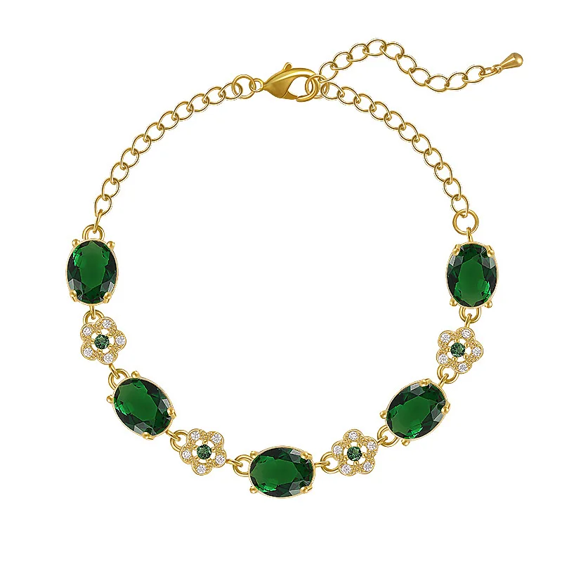 

Women's Bangle Electroplated Korea Zircon Green Orange Crystal Stone Gemstone Alloy Metal Jewelry Accessories