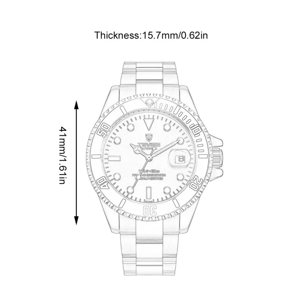 

TEVISE Watch Men'S Luxury Mechanical Watch Steel Belt Waterproof Automatic Watch Business New 2019
