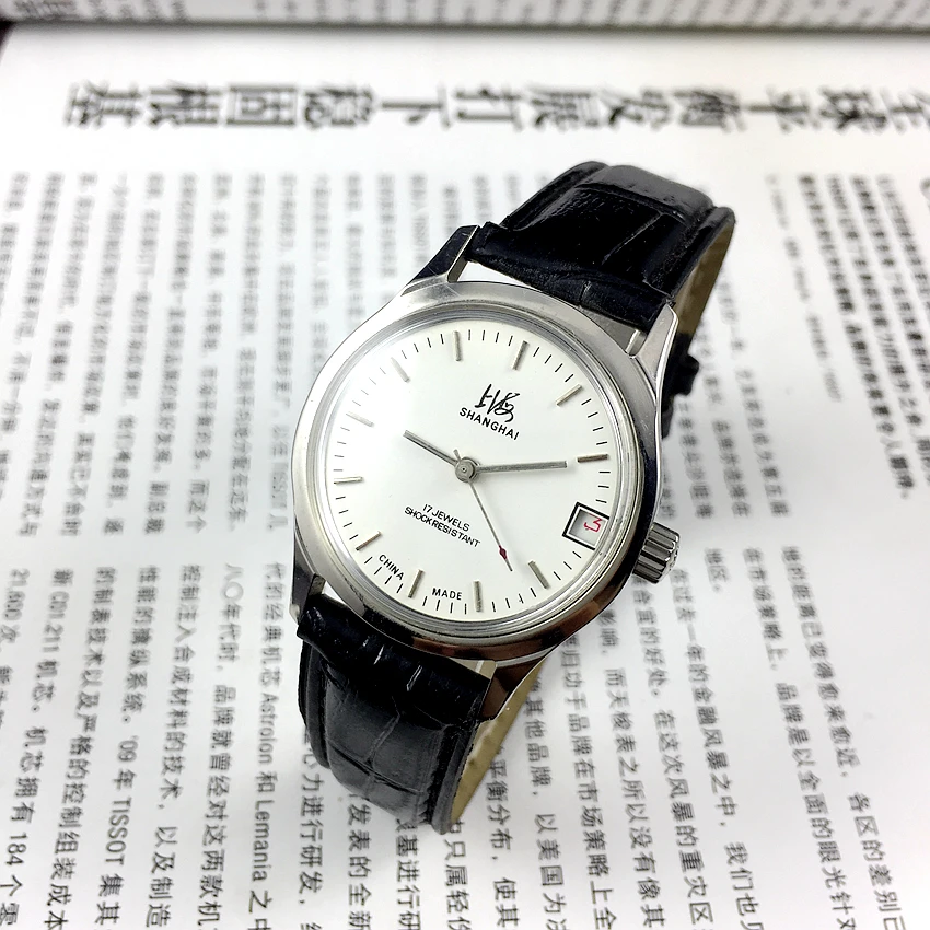 Полностью Стальные наручные механические часы со стальным стержнем белого цвета