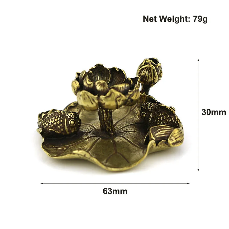 Античная медь искусственная пара рыб лотос маленькие украшения креативная