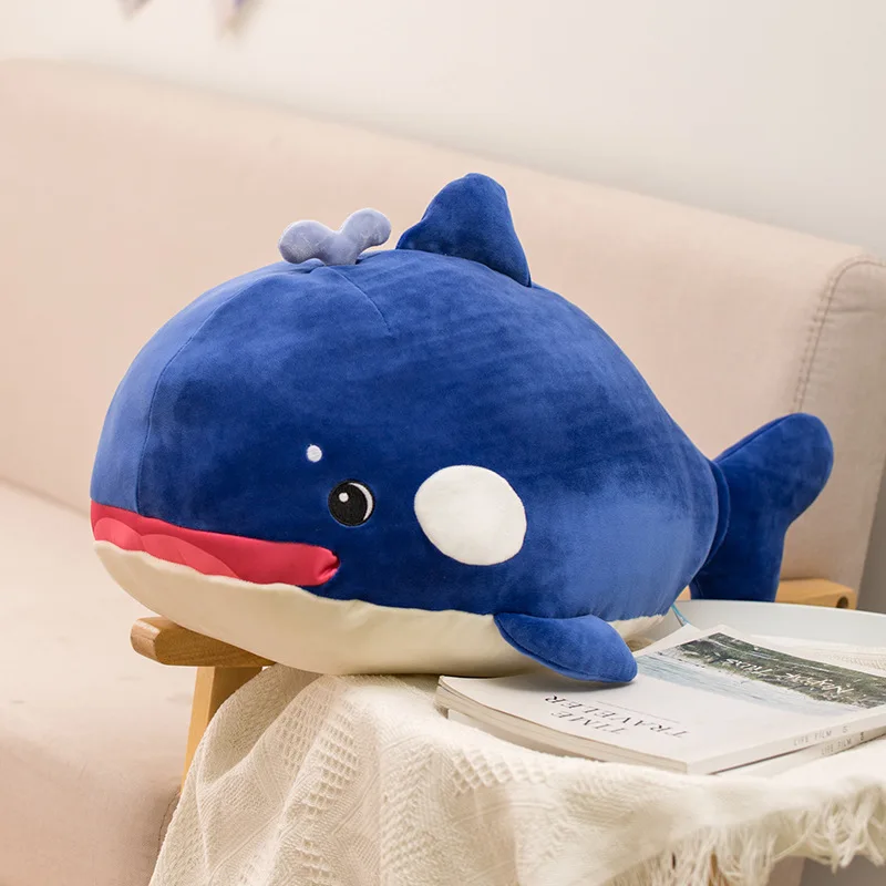 

60cm Kawaii Whale Pillow Plush Toy Stuffed Ocean Animal Shark Seal Pillow Comfortable Sleeping Toy For Baby Child Birthday Gift