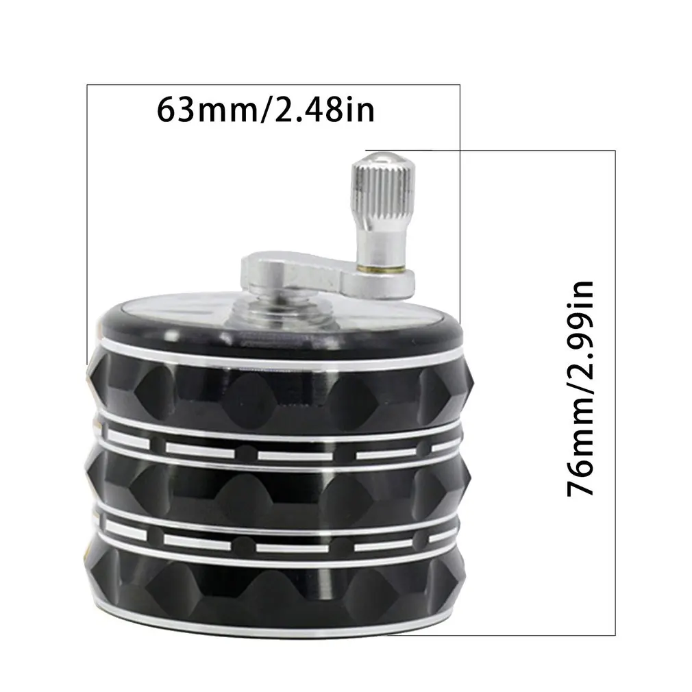 Механическая блокировка 63 мм четыре слоя рукоятка алюминиевый измельчитель