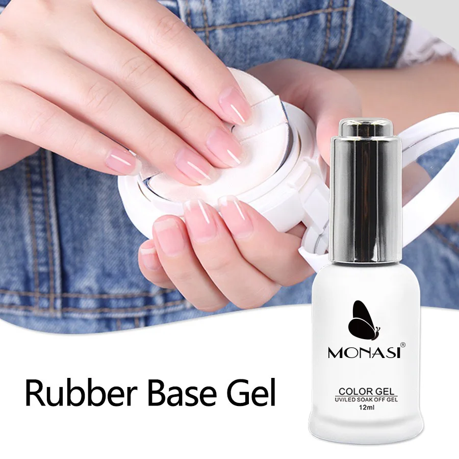 База и Топ гель Лаки MONASI резиновая основа для ногтей блестящее топовое покрытие