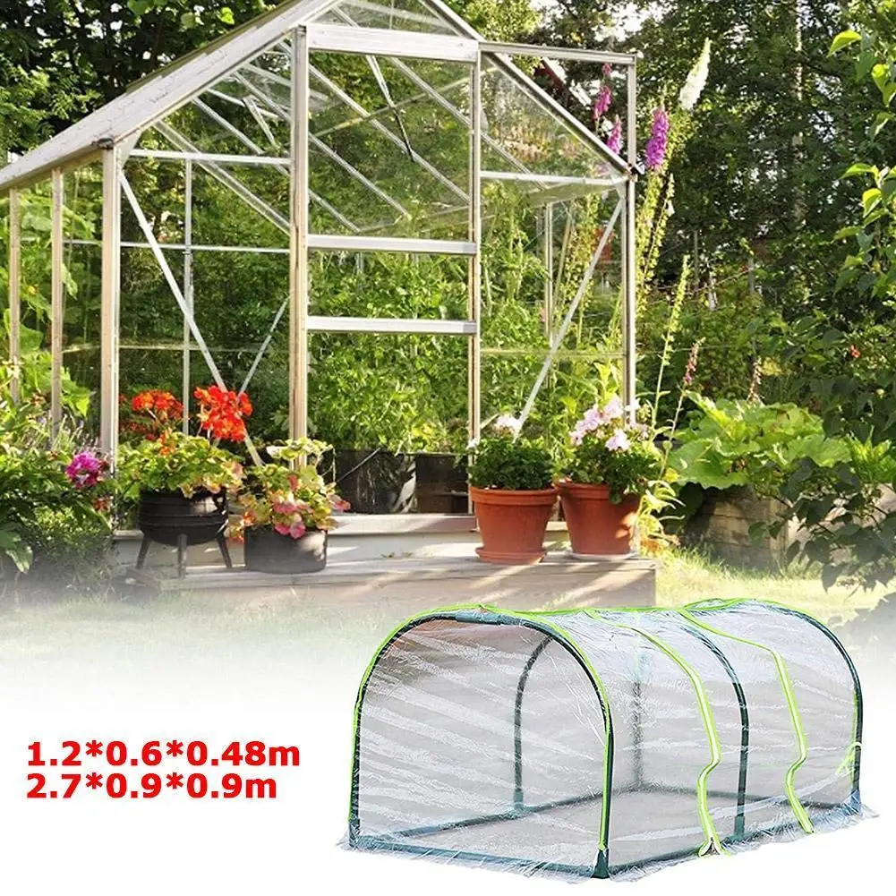

1.2m Portable Home Tunnel Greenhouse Mobile Mini Greenhouse Pole Ventilated Without Cover Insulation Greenhouse Plant Cold