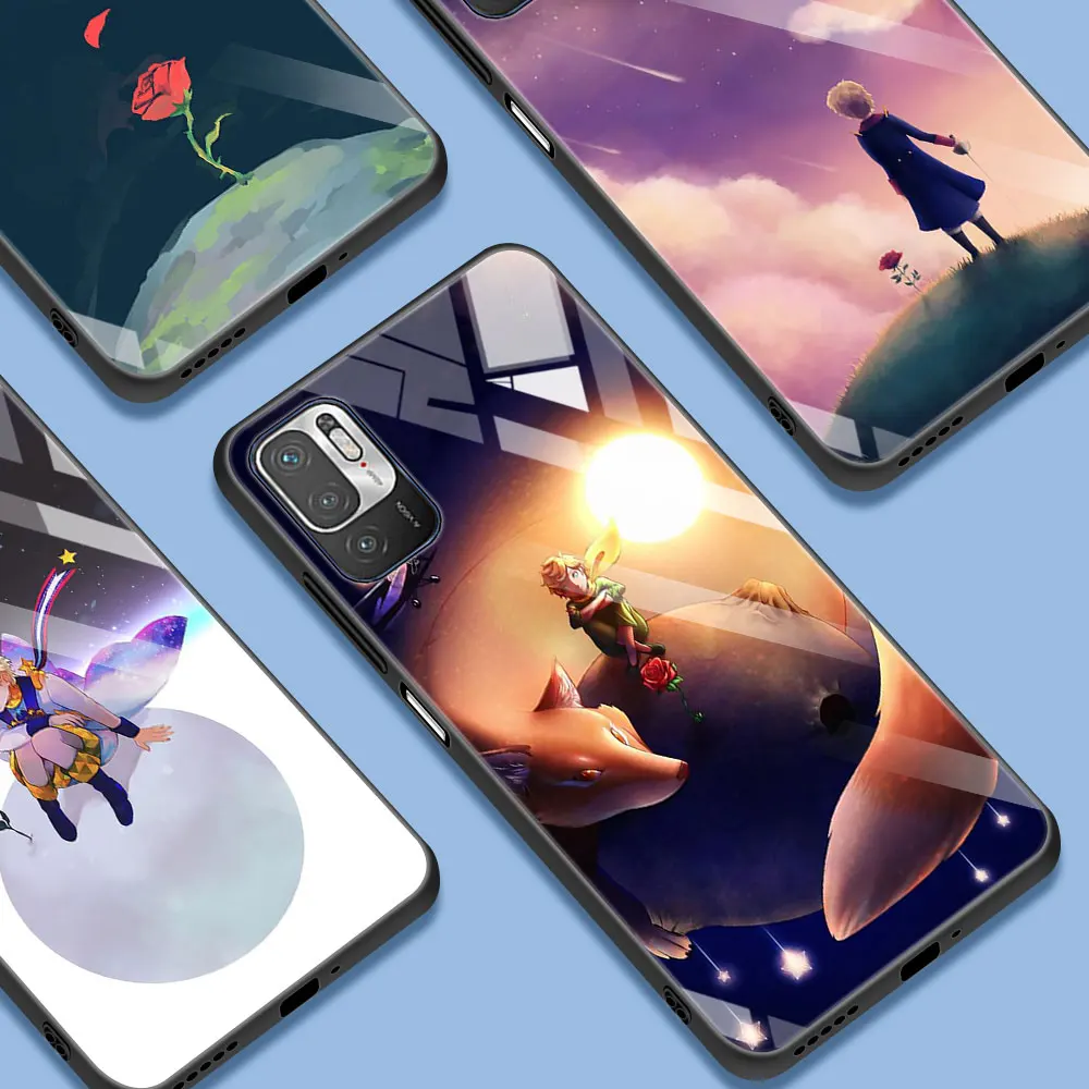 

Little Prince Tempered Glass Moblie Phone Case for Xiaomi Redmi Note 9S 8 Pro 9 10 7 8 8T 9T K20 K40 Pro Shell Funda