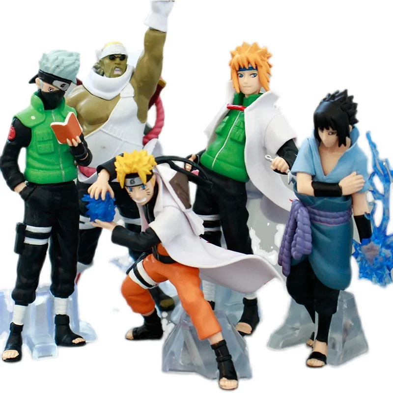Экшн фигурка Наруто Shippuden 8 см аниме статуя Учиха Саске настольное украшение