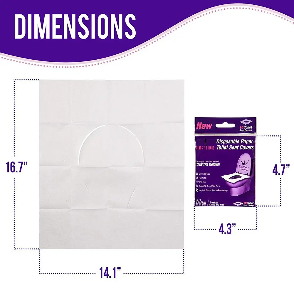 

70PCS Disposable Toilet Seat Covers Flushable Toilet Seat Covers For Kids Toddlers And Adults Wc Bacteria-proof Cover