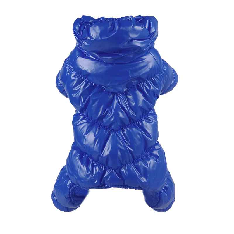 Blue Одежда для собак Утепленная зимняя теплая флисовая куртка для питомца для маленьких собак водонепроницаемый комбинезон Чихуахуа Одежда Комбинезоны - Цвет: Blue