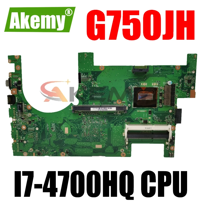 

G750JH MAIN_BD/I7-4700HQ 2D TBT I7-4700HQ CPU 2D Connector Mainbord For ASUS G750 J750JH Laptop Motherboard 100% Tested