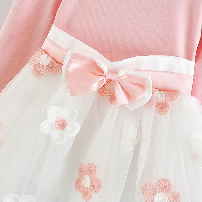 2019 зимняя одежда с длинными рукавами для маленьких девочек платье девочки платья