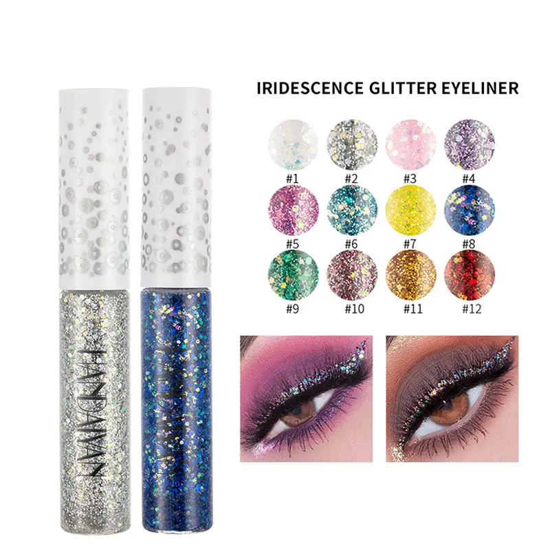 Блестящий мерцающий блеск Жидкая подводка для глаз светящаяся стойкая