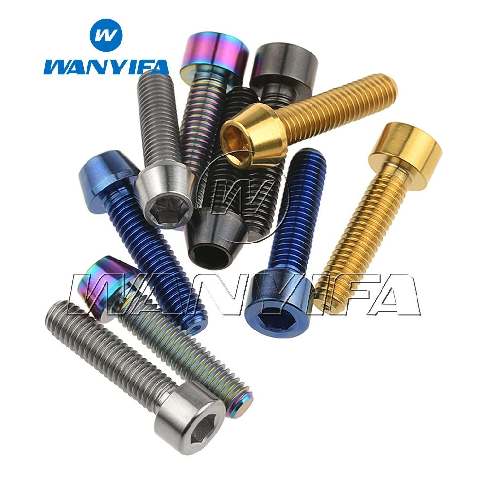 Титановый "Wanyifa" болты M6x25mm шестигранный винт для велосипеда ободного тормоза винт 4 шт