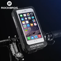 rockbros bicycle bag full waterproof rotatable bike front phone bag touch screen rearview mirror coin purse bag bike accessories