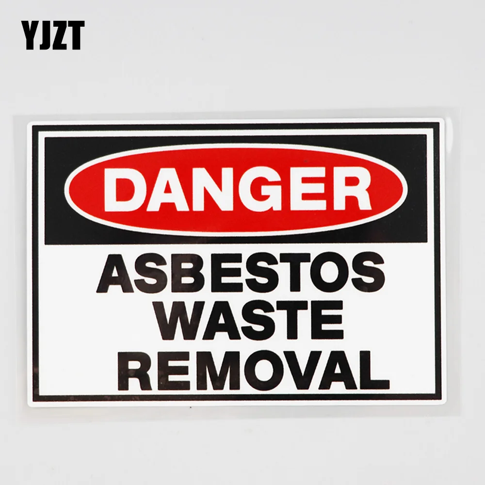 

Автомобильная наклейка YJZT, 14,4 см × 9,9 см, удаление опасных асбестовых отходов, ПВХ наклейка 12C-0700