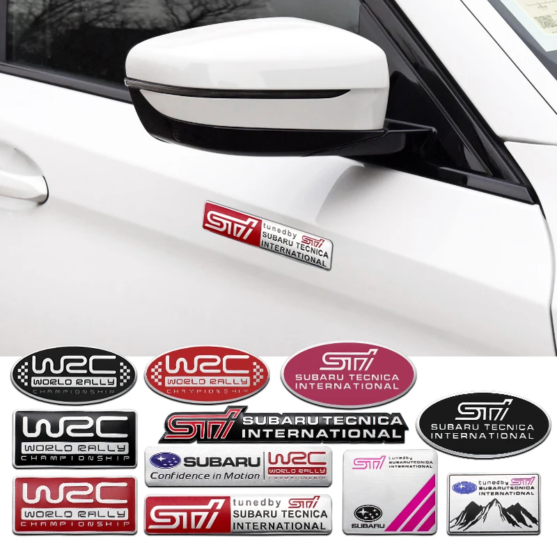 

1pcs Aluminum alloy STI Emblem Car Sticker Body Decoration Badge Decal For Subaru WRX WRC XV Legacy Forester Impreza Car styling