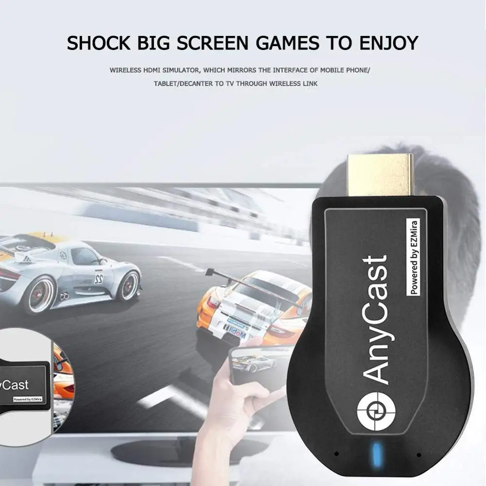Беспроводной приемник Wi Fi для дисплея телевизора AnyCast M2 Plus Airplay 1080P HDMI TV Stick DLNA Miracast