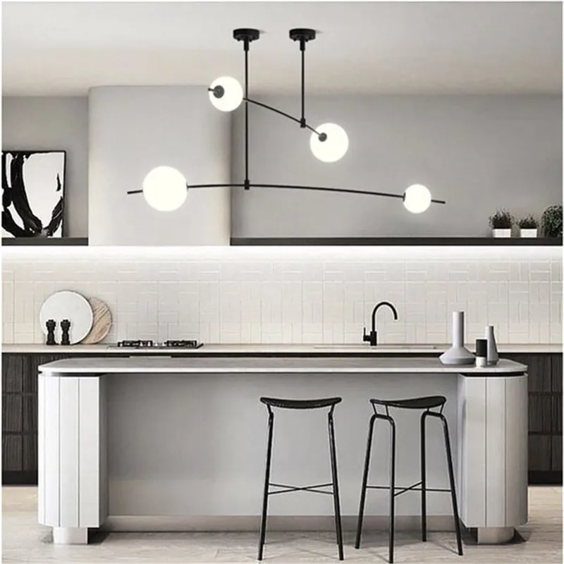 Скандинавский пост современный подвесной светильник из железного стекла для