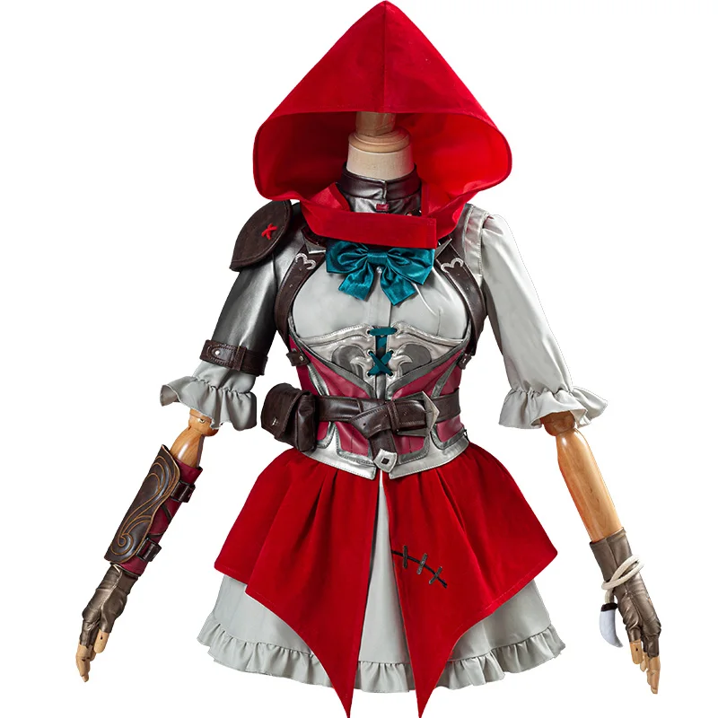

Anime OW Ashe Elizabeth Caledonia Little Red Riding Hood Skin Uniforms Full Set Cosplay Costume Women Halloween Free Shipping
