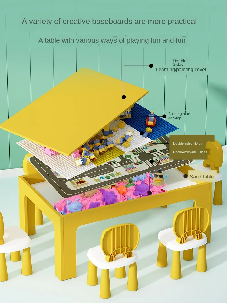 Большая вместимость детские строительные блоки Настольная структура стабильная