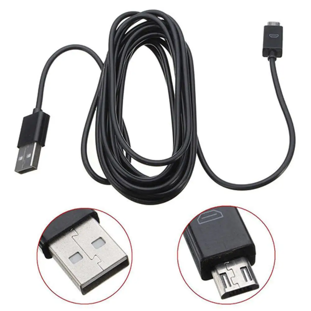 

3m Micro USB Charging Cable Plug Play Chargers Wire Cord for SonyPlaystation 4 PS4 Controller