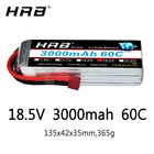 Аккумулятор HRB 5S Lipo 18,5 в, батарея 3000 мАч XT60 T Deans EC5 XT90 XT90-S для радиоуправляемых FPV самолетов, квадрокоптеров, запчасти для автомобиля, лодки, 60C