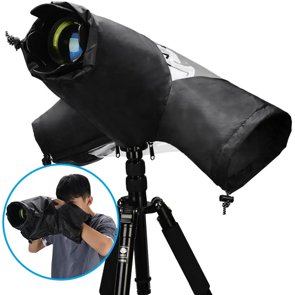 

CADeN Waterproof Camera Rain Cover Nylon Transparent TPU Camera Coat Dustproof Protector For DSLR Camera For Canon Nikon Sony