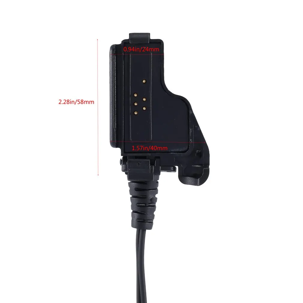 

3'2-wire Coil Earbud Mic Surveillance Kit Headsets Earpiece Compatible For Motorola Two Way Radio Black