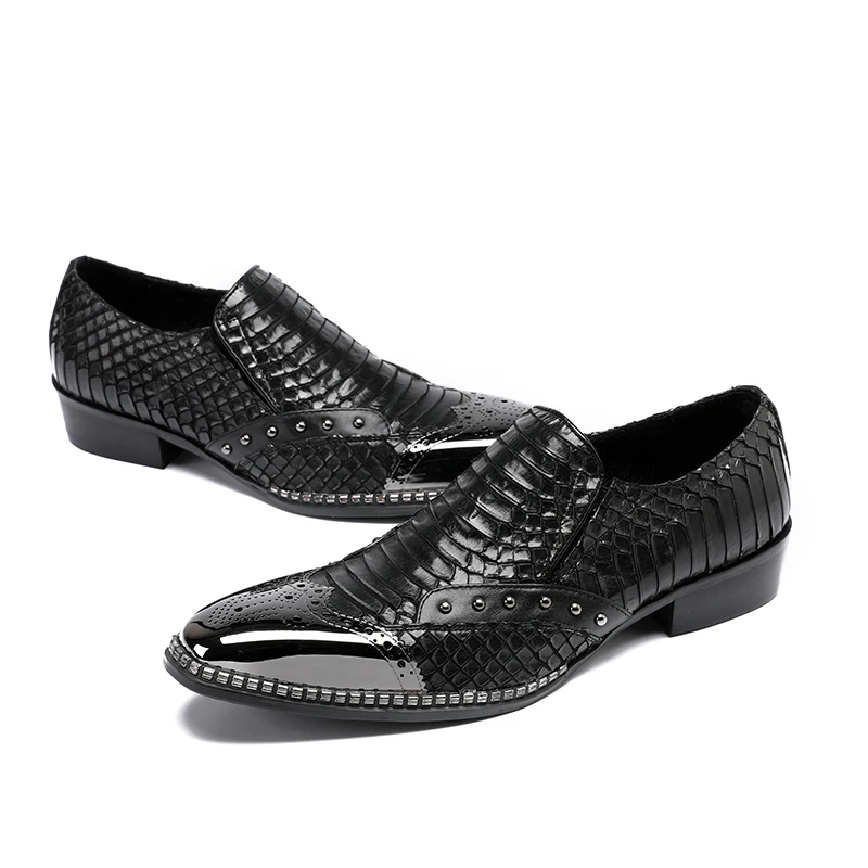

Cap-toe Classic Men Dress Shoes Wing-tip Derby Genuine Leather Big Size 38-47 Elegant Suit Business Formal Oxfords Men