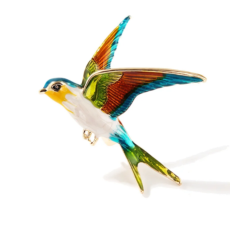 

Enamel Swallow Breast Bird Brooch Women's Jewelry Gifts 3 Colors