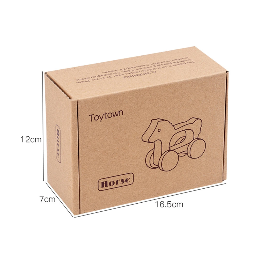 

Baby Wooden Car Toy Early Education Hand Strength Training Mini Animal Cart