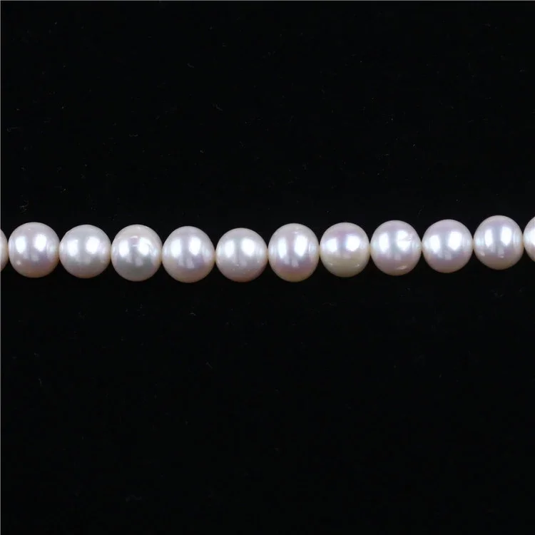 

APDGG Wholesale 5Strands Natural Pearl 9-10mm near round pearl strands Loose Beads women lady jewelry DIY
