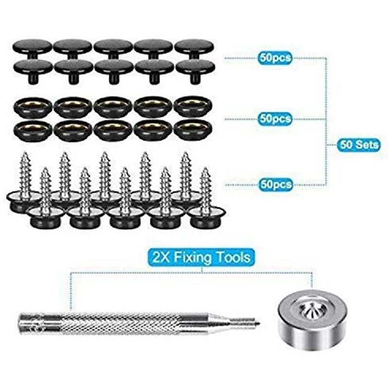 150 шт. оснастки холст набор инструментов винты металлические кнопки морской