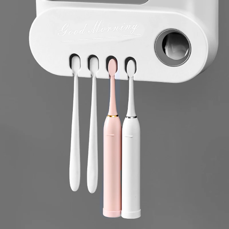 

Автоматический диспенсер для зубной пасты, стеллаж для хранения косметики в ванной комнате