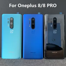 New For Oneplus 8 Pro 8T 8 1+8 Mobile Phone Housings Back Battery Cover With Camera Lens Glass Replace Repair Parts
