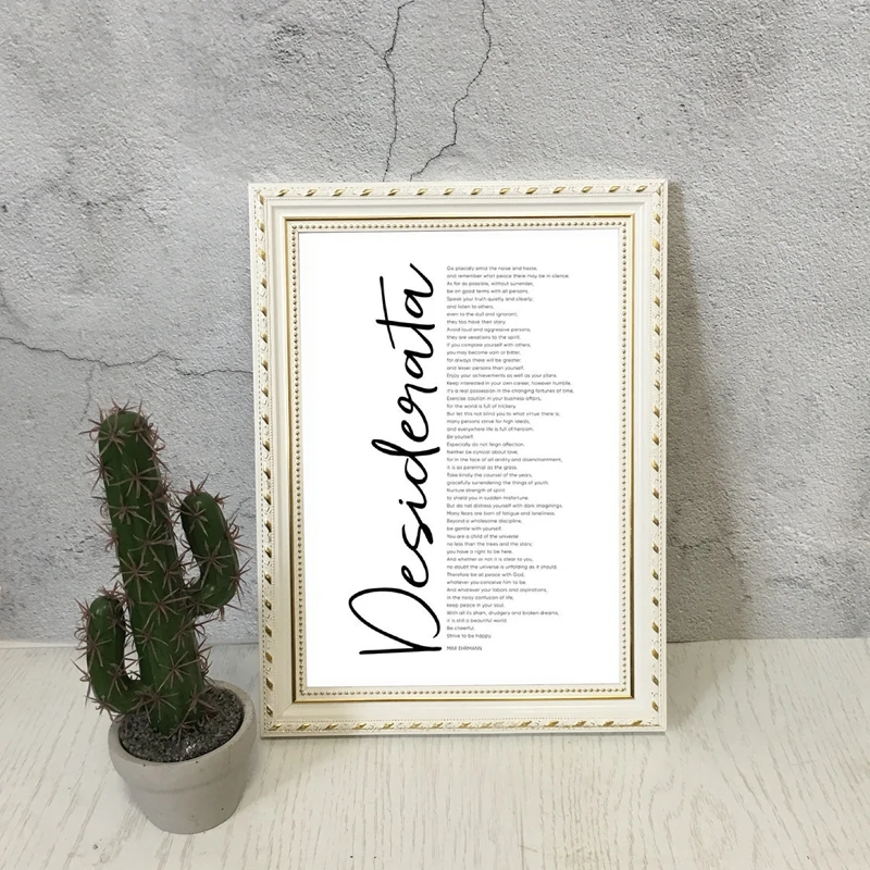Печать Desiderata поэма Макса эрманна большой постер Декор для дома Настенный декор