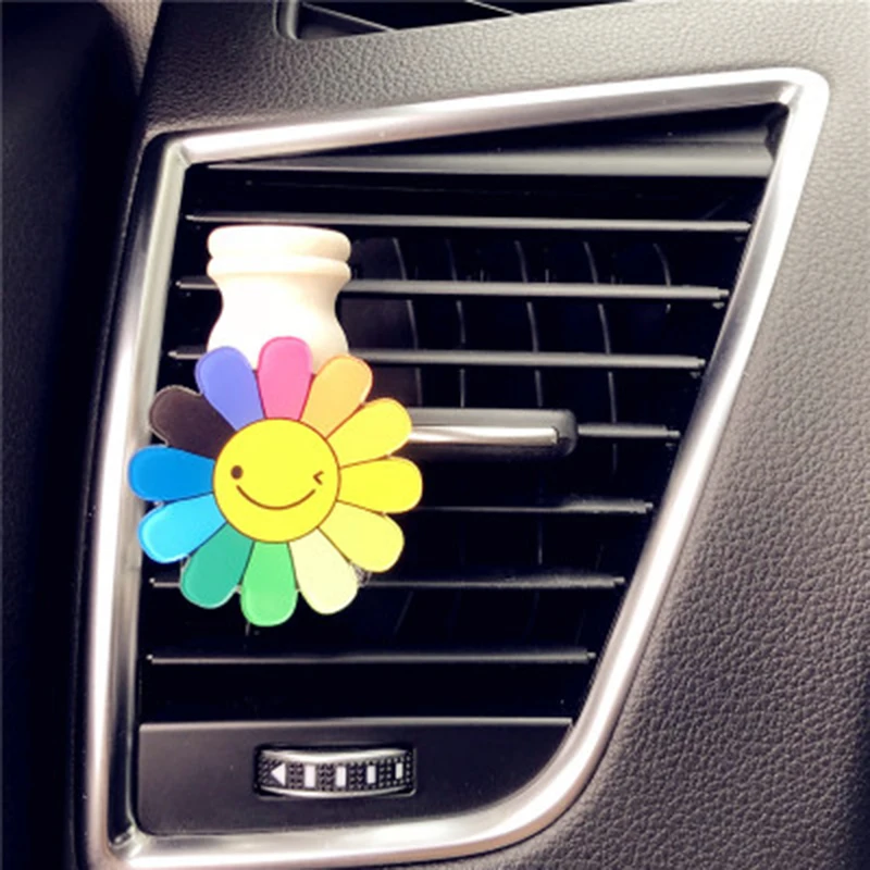 Автомобильные украшения парфюм Подсолнух прекрасная бутылка стеклянные банки