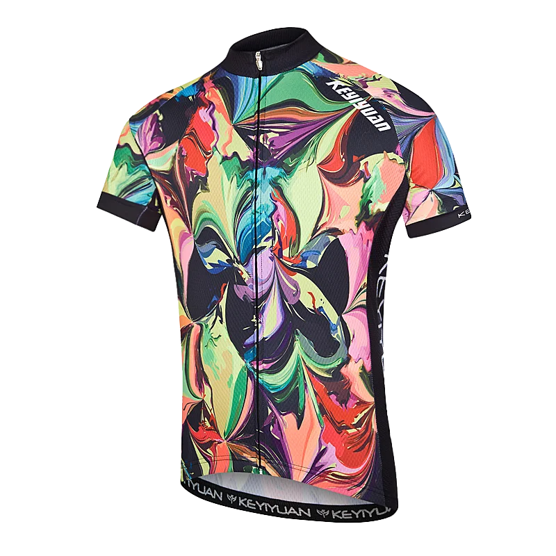 Новинка Мужская футболка KEYIYUAN для езды на велосипеде и дорожном рубашка горном
