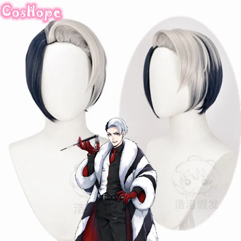 Divus Crewel косплей парик витая Страна Чудес серый синий аниме парики термостойкие