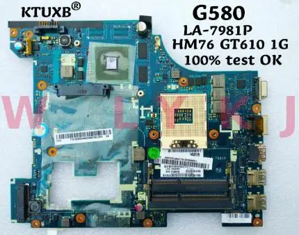 KTUXB QIWG6 LA-7981P материнская плата для ноутбука Lenovo G580 ноутбук материнская плата HM76 GT610M 1G DDR3 100% тесты работы