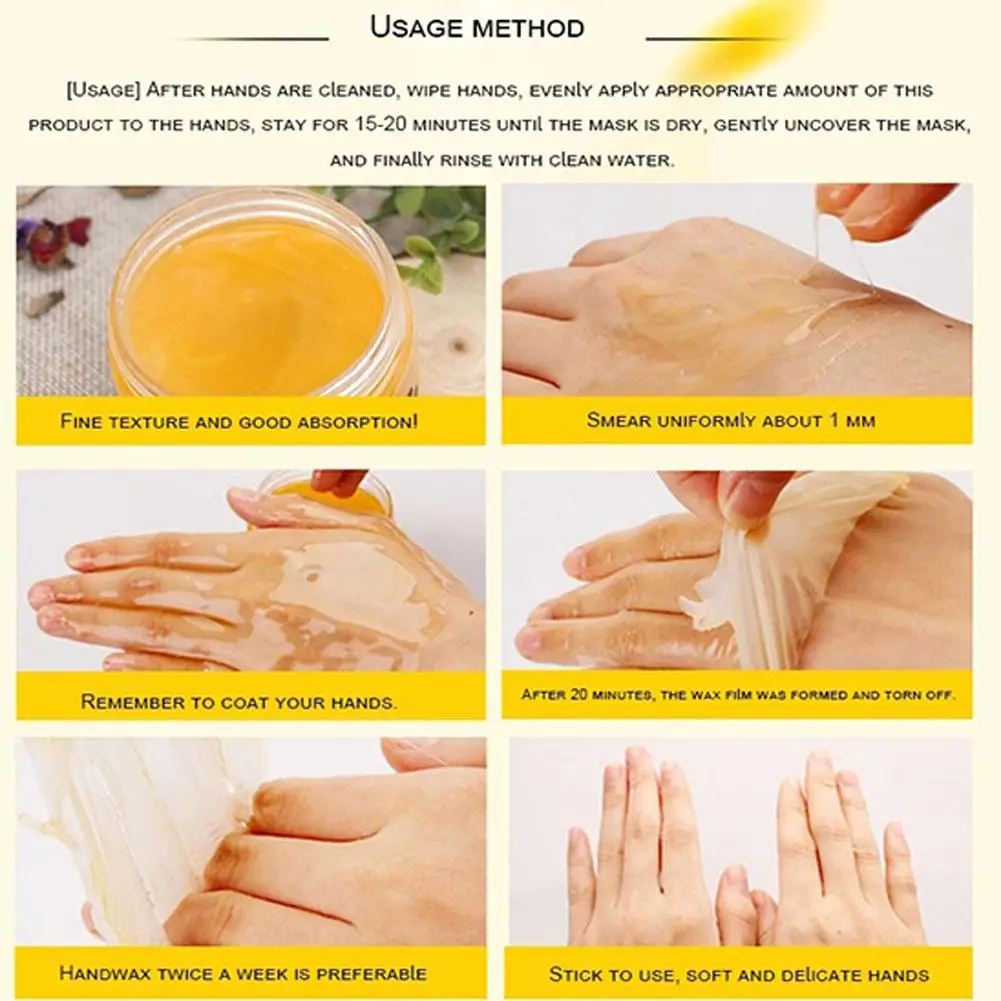 Яркая Гламурная молочная Медовая маска для рук воск увлажняющая отбеливающая