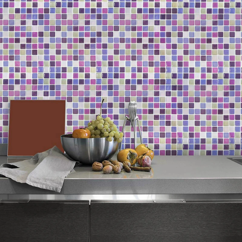 Настоящая 3D мозаичная настенная наклейка обои с отклеиванием и наклейкой