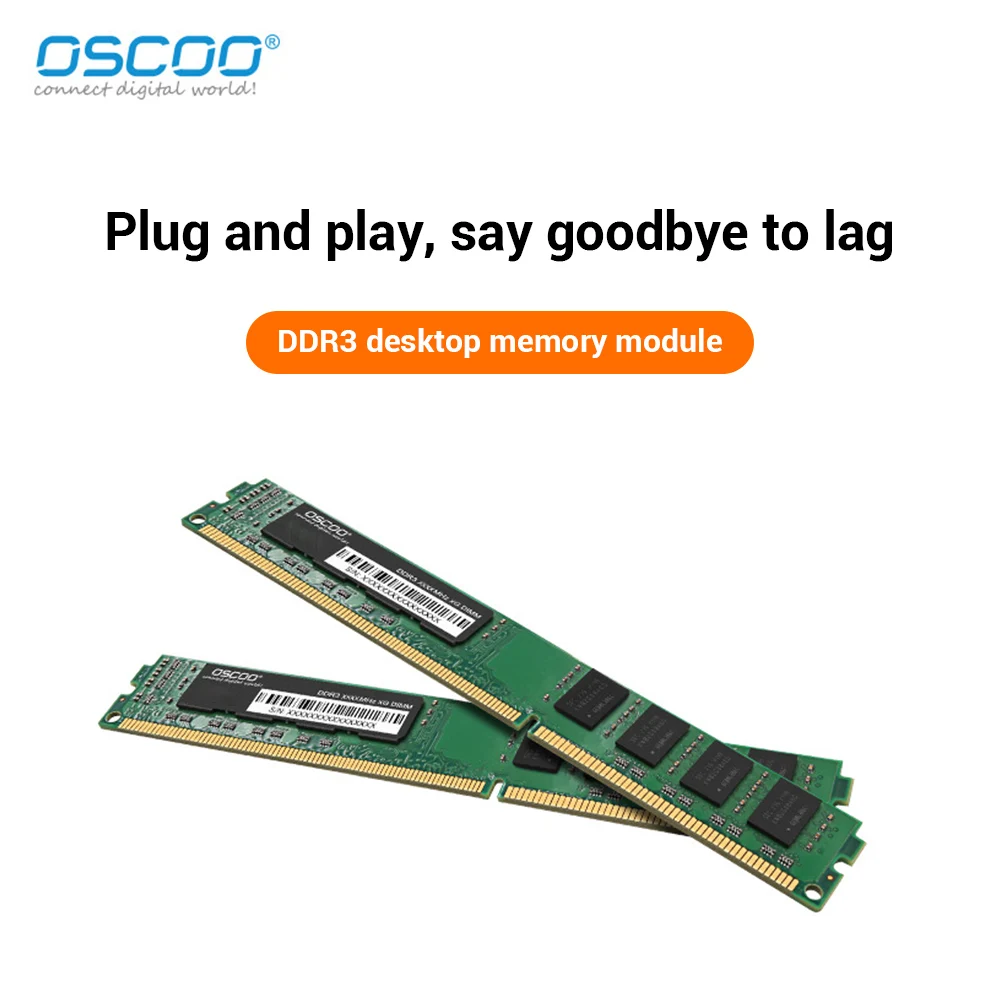 

OSCOO DDR3 RAM 2GB/4GB/8GB 1600MHz UDIMM Memory 240Pin Computer Motherboards Memory Bar for PC Desktop Office Home
