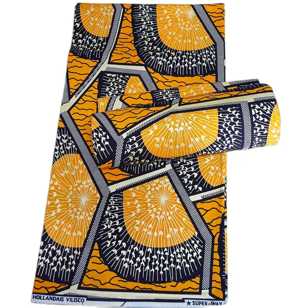 Африканский Воск Анкара настоящий воск хлопковая ткань для шитья платья 6