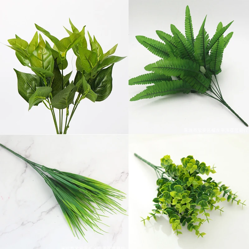 

Plants Indoor Outdoor Fake Flower Leaf Foliage Bush Home Office Garden Decor Artificial Green Decoration Leave Plant