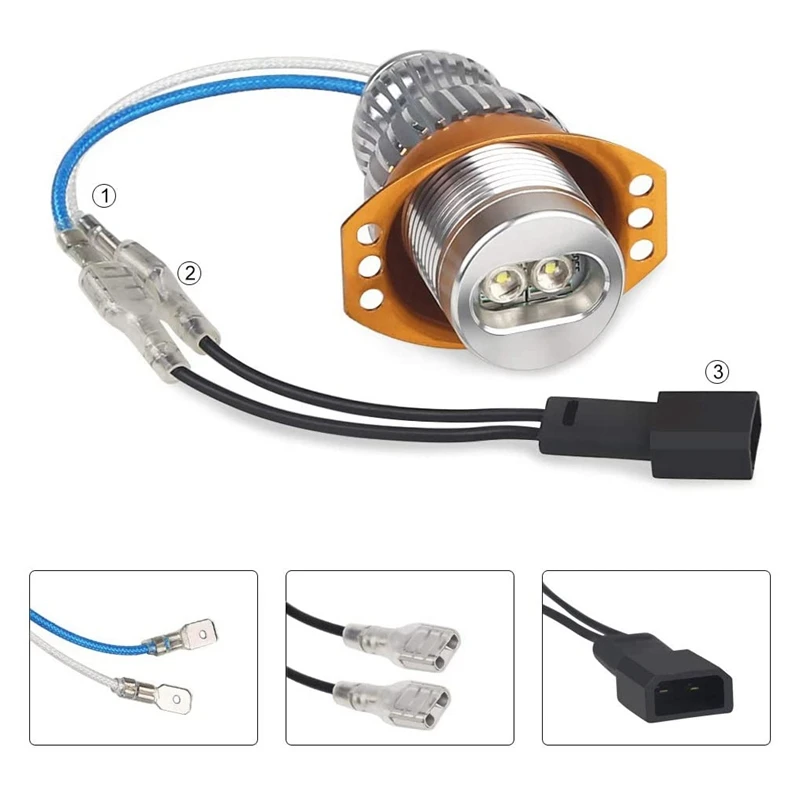 

Car LED Angel Eye Halo Ring Light Bulb Kit For-BMW E90 E91 2005-2008