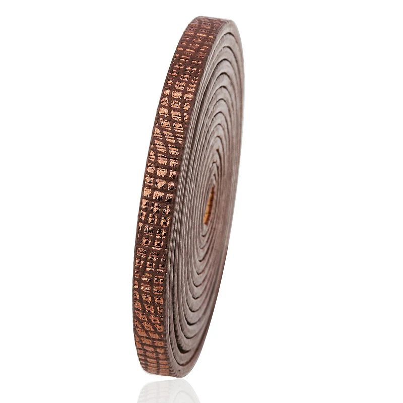 brown 1,2 meter/pcs 5 мм плоский кожаный шнур 10*2 мм кожаный шнур ювелирные аксессуары/материал для бижутерии DIY ручное производство ювелирных изделий - Цвет: brown