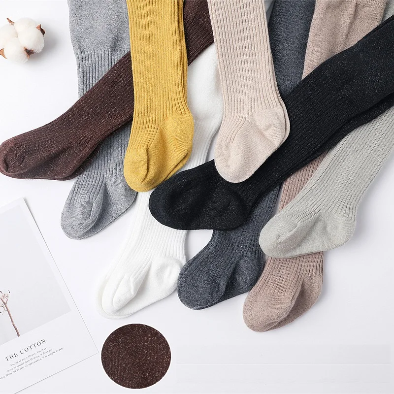 Medias de algod&oacute;n para ni&ntilde;as peque&ntilde;as, medias ajustadas, c&aacute;lidas, de 0 a 5 a&ntilde;os, para Oto&ntilde;o e Invierno-1