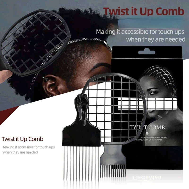 

Профессиональная афроскручивающаяся расческа для волос для мужчин женщин мужчин грязные косы Расческа для парикмахерской инструмент для ...